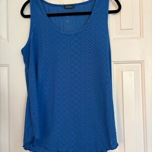 Blue Crochet Tank Top